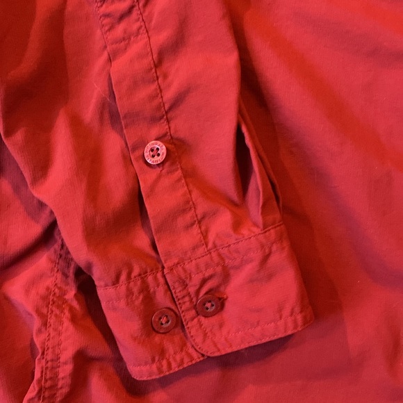 Columbia Titanium Long Sleeve Button Up Nylon Red/OrangeFishing Shirt Mens XXL - Picture 4 of 11
